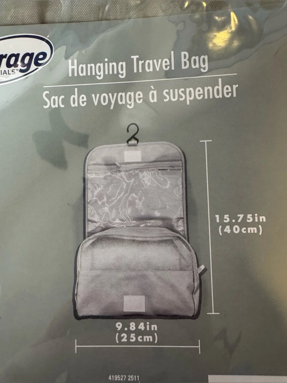 Garage Hanging zippered Travel Bag - Light Gray travel vacation on the go